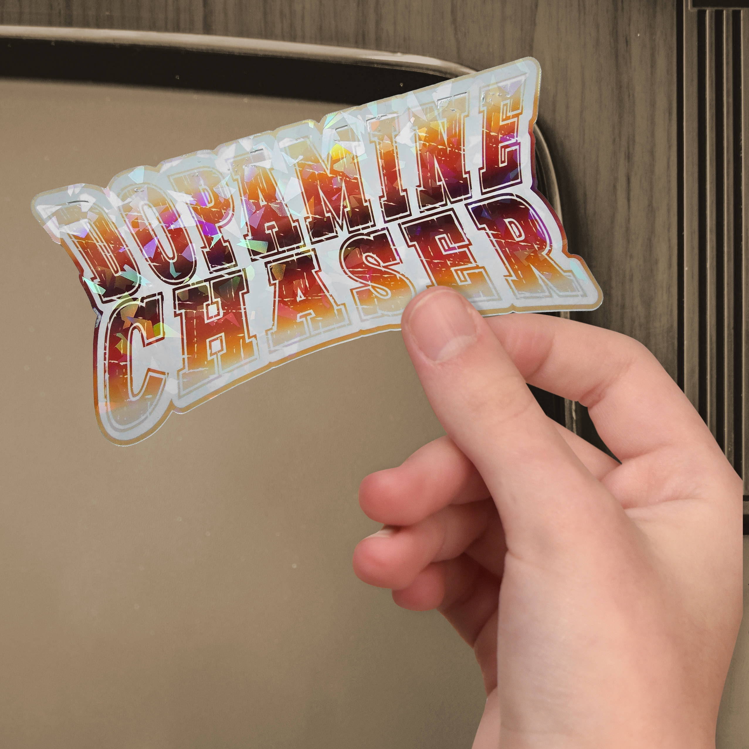 Holographic Dopamine Chaser Sticker