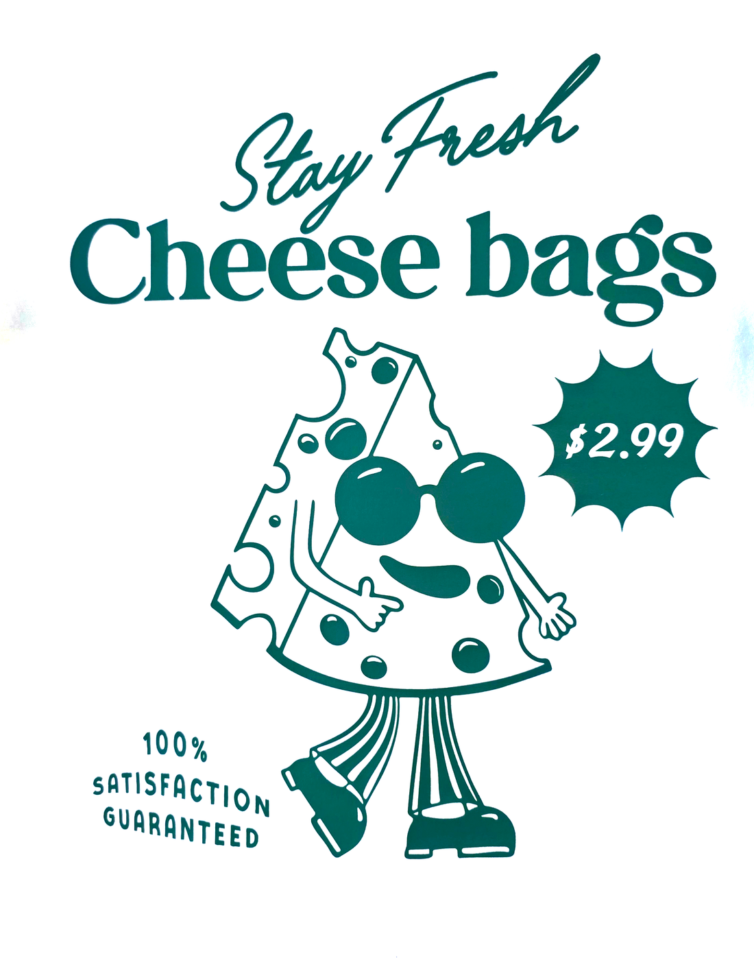 Stay Fresh Cheesebags Vintage advertising Tee