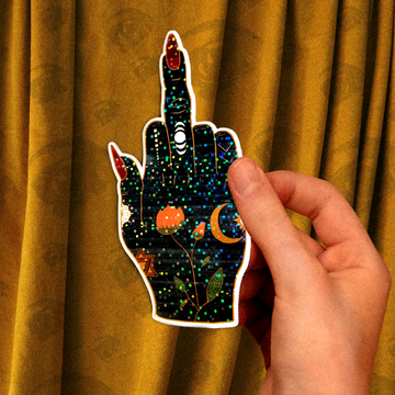 'No Filter, just phases' Holographic Sticker